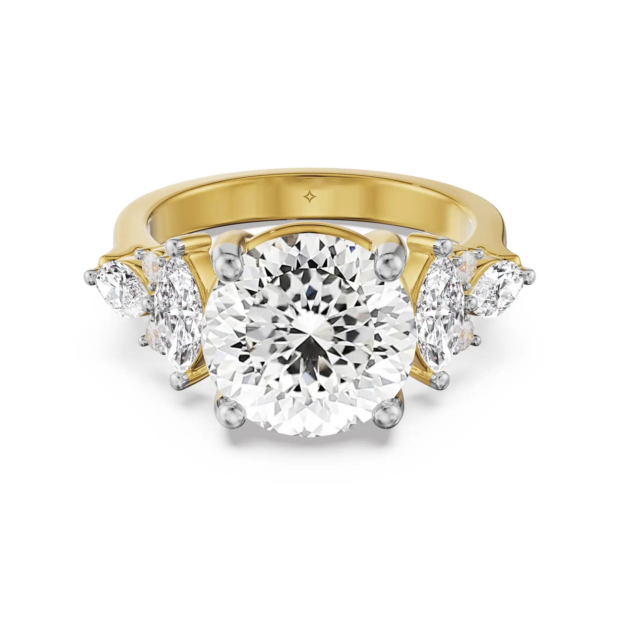 Crown of Brilliance Portuguese Cut Diamond Ring