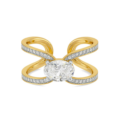 Oval Embrace Solitare Lab Grown Diamond Ring
