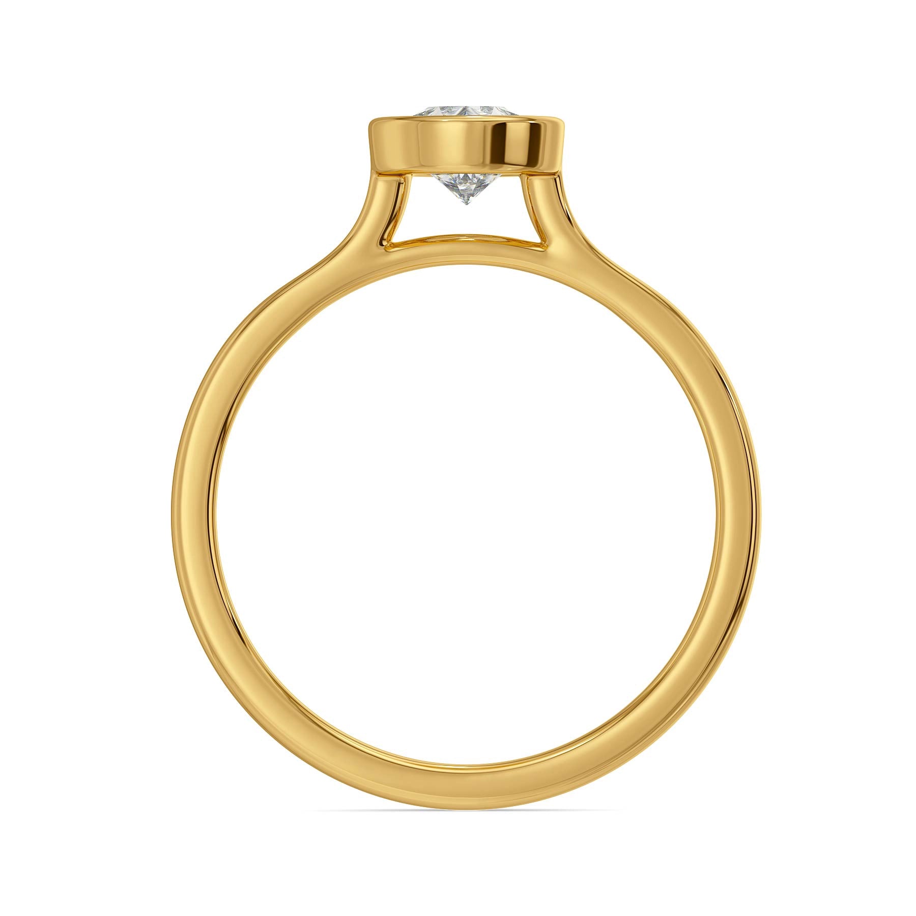 Pear Bezel Solitaire Diamond Ring