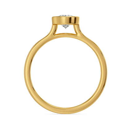 Pear Bezel Solitaire Diamond Ring