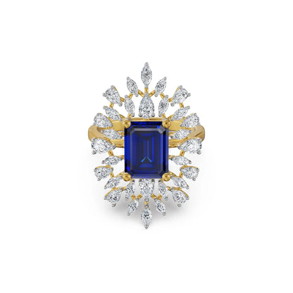 Sapphire Radiance Lab Grown Diamond Cocktail Ring