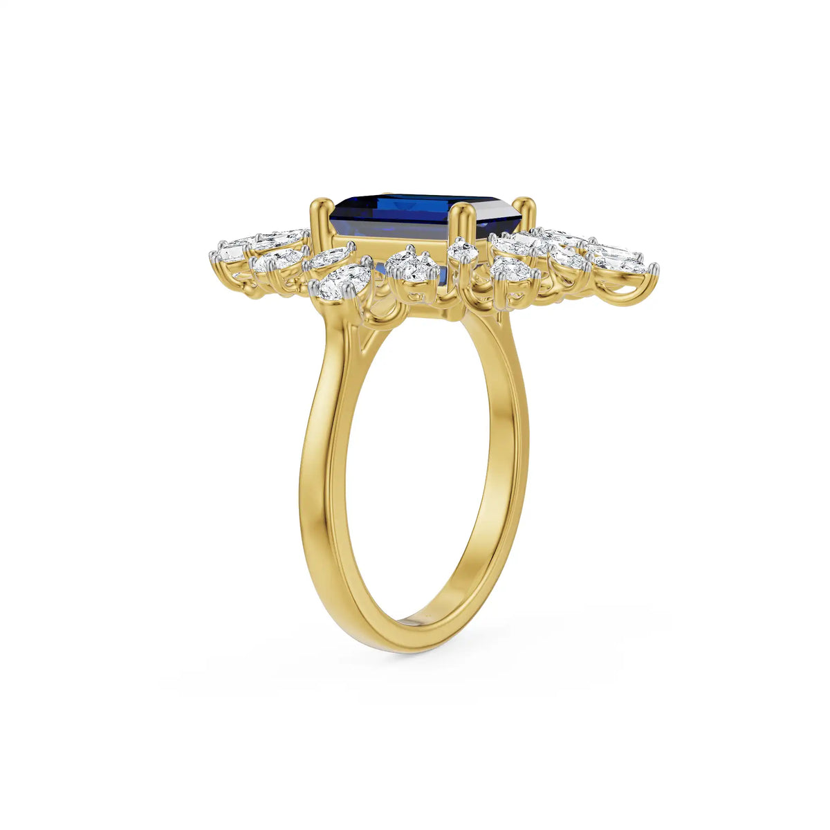 Sapphire Radiance Lab Grown Diamond Cocktail Ring