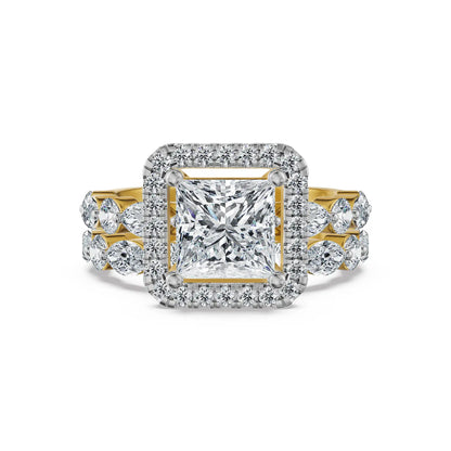 Princess Halo Lab Grown Diamond Stackable Ring
