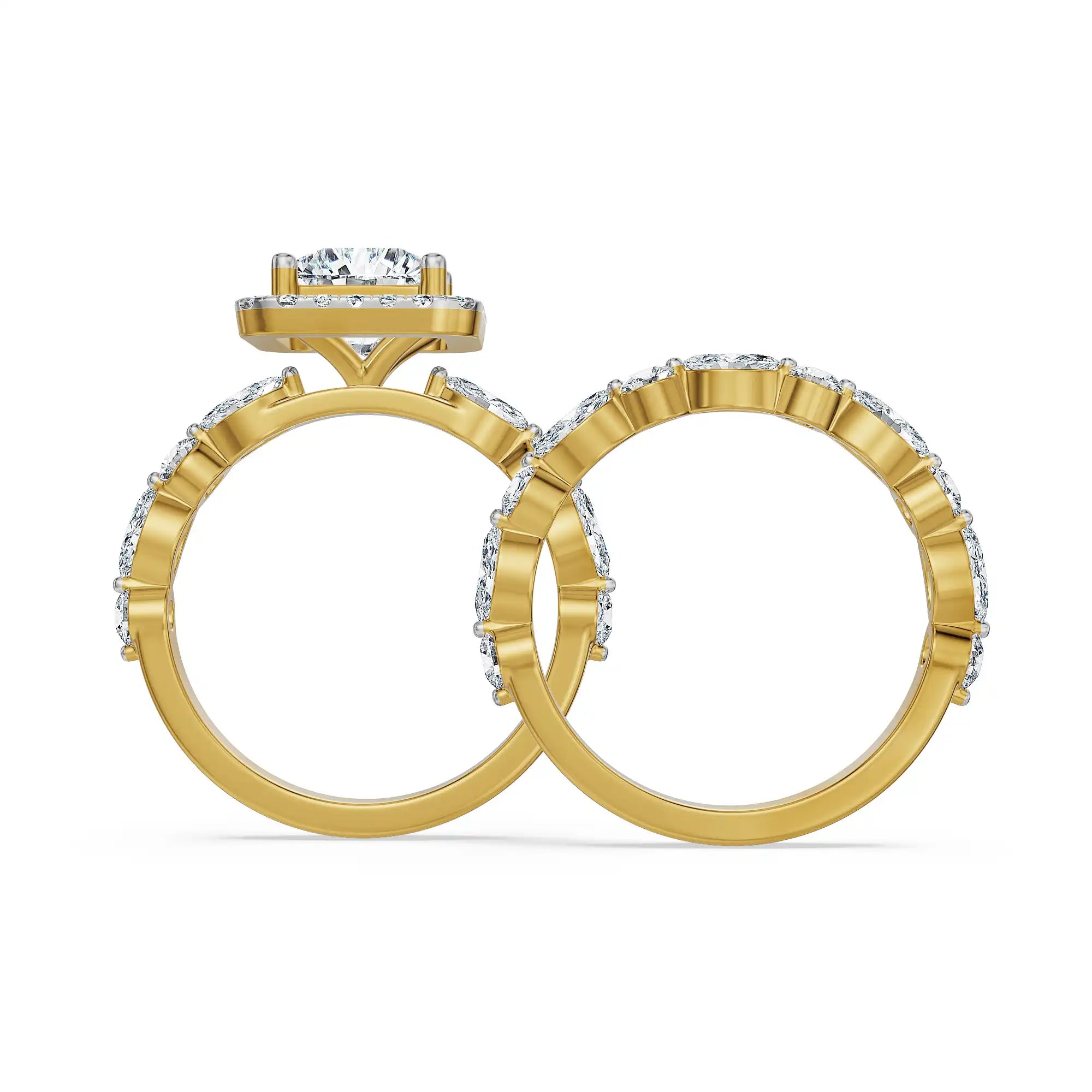Princess Halo Lab Grown Diamond Stackable Ring