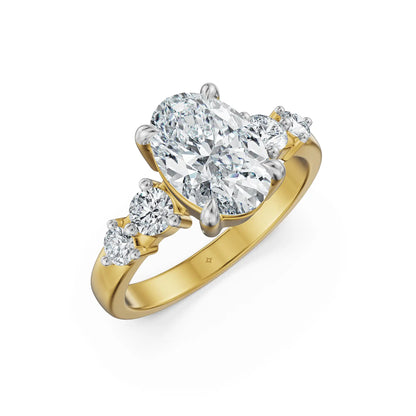 Oval Radiance Lab Grown Diamond Ring