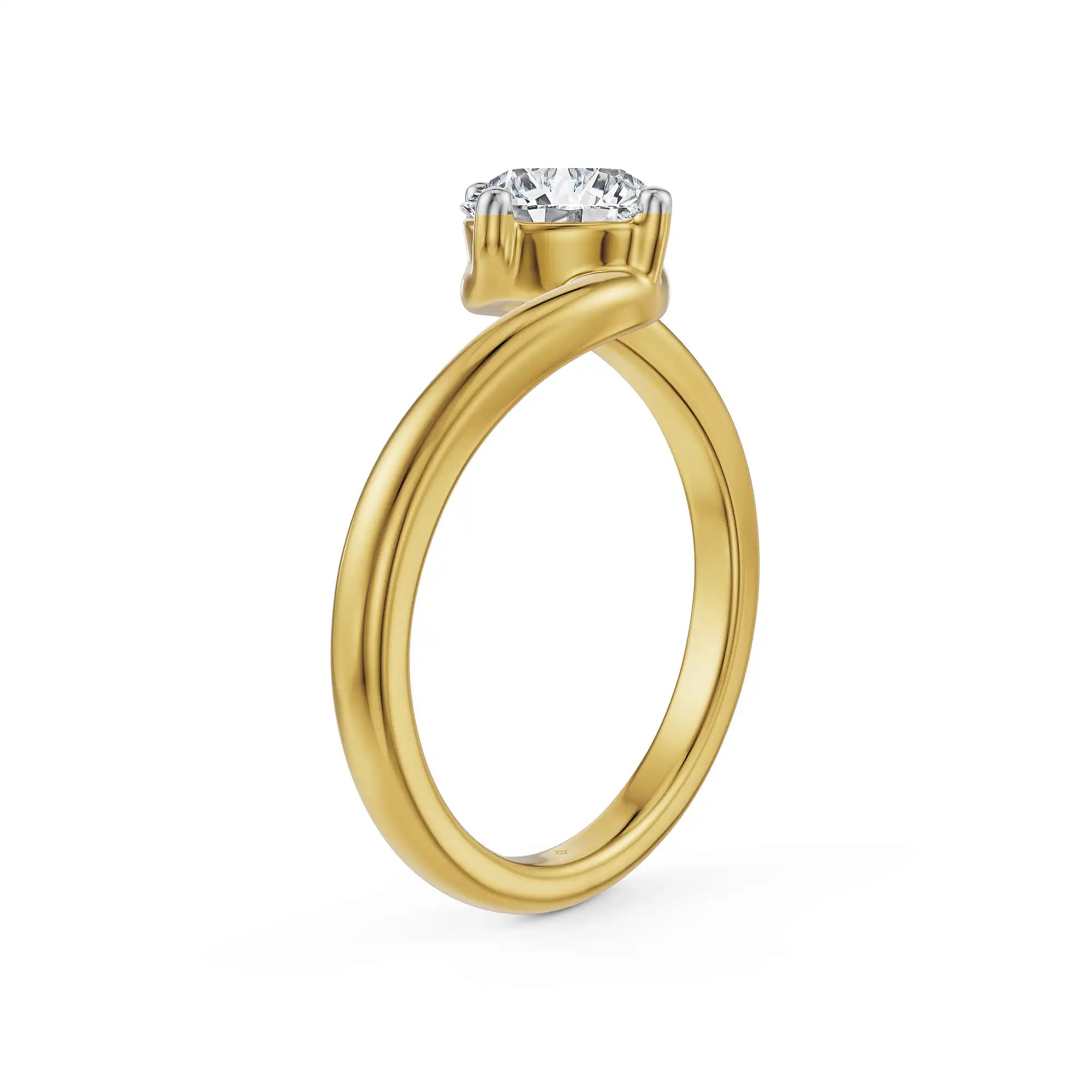 1 CT Twisted Lab Grown Diamond Ring