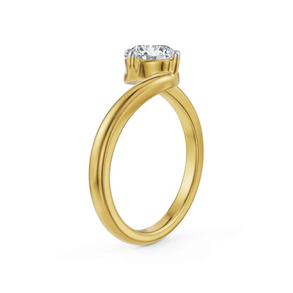 1 CT Twisted Lab Grown Diamond Ring