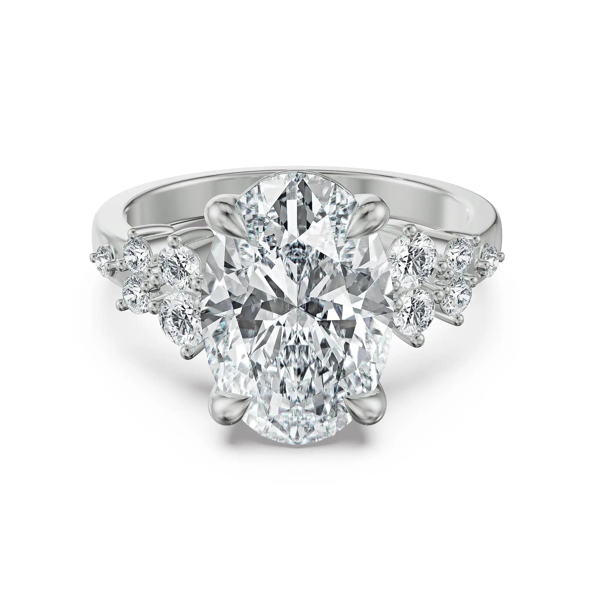 Oval Duet Lab Grown Diamond Ring