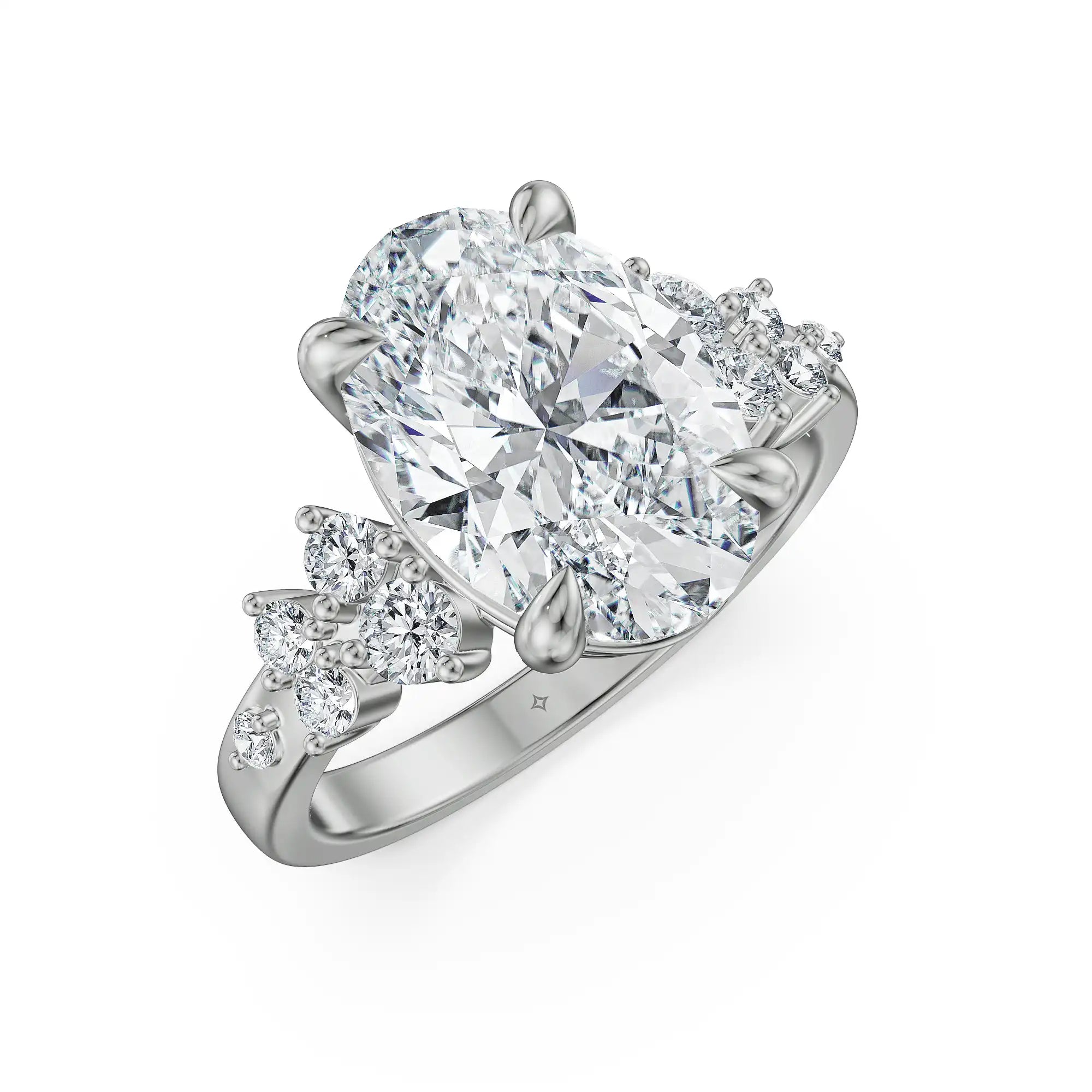 Oval Duet Lab Grown Diamond Ring