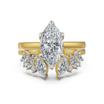 Marquise Crest Lab Grown Diamond Stackable Ring