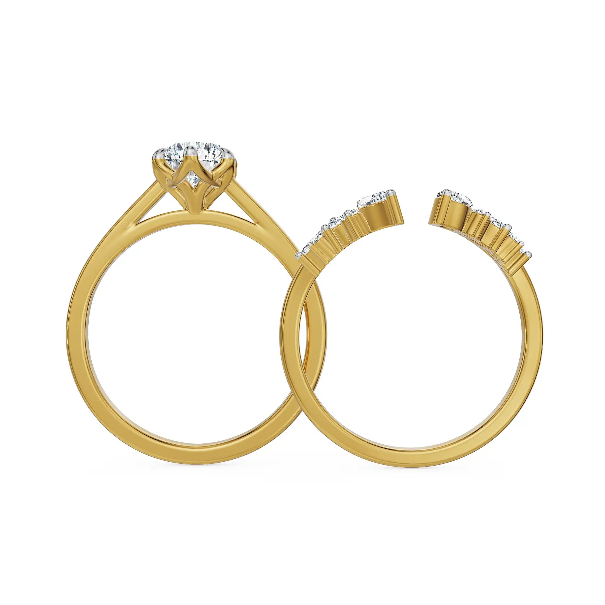 Marquise Crest Lab Grown Diamond Stackable Ring