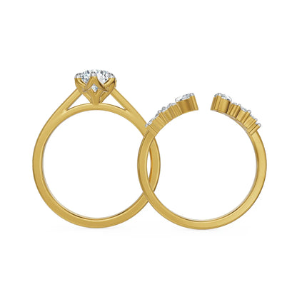 Marquise Crest Lab Grown Diamond Stackable Ring