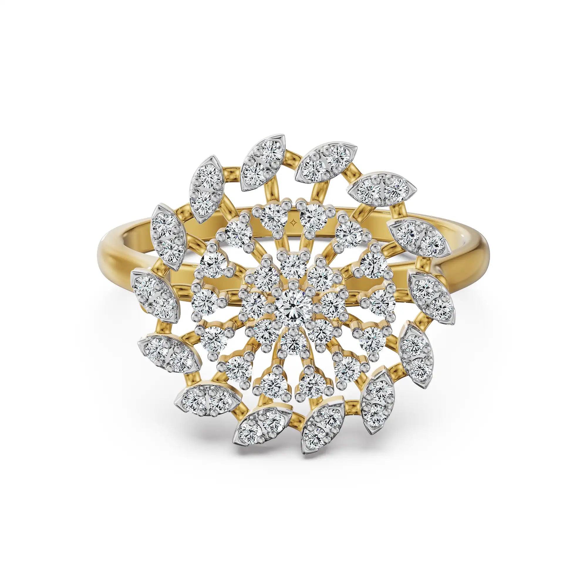 Luminous Cascade Lab Grown Diamond Ring