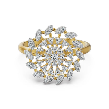 Luminous Cascade Lab Grown Diamond Ring