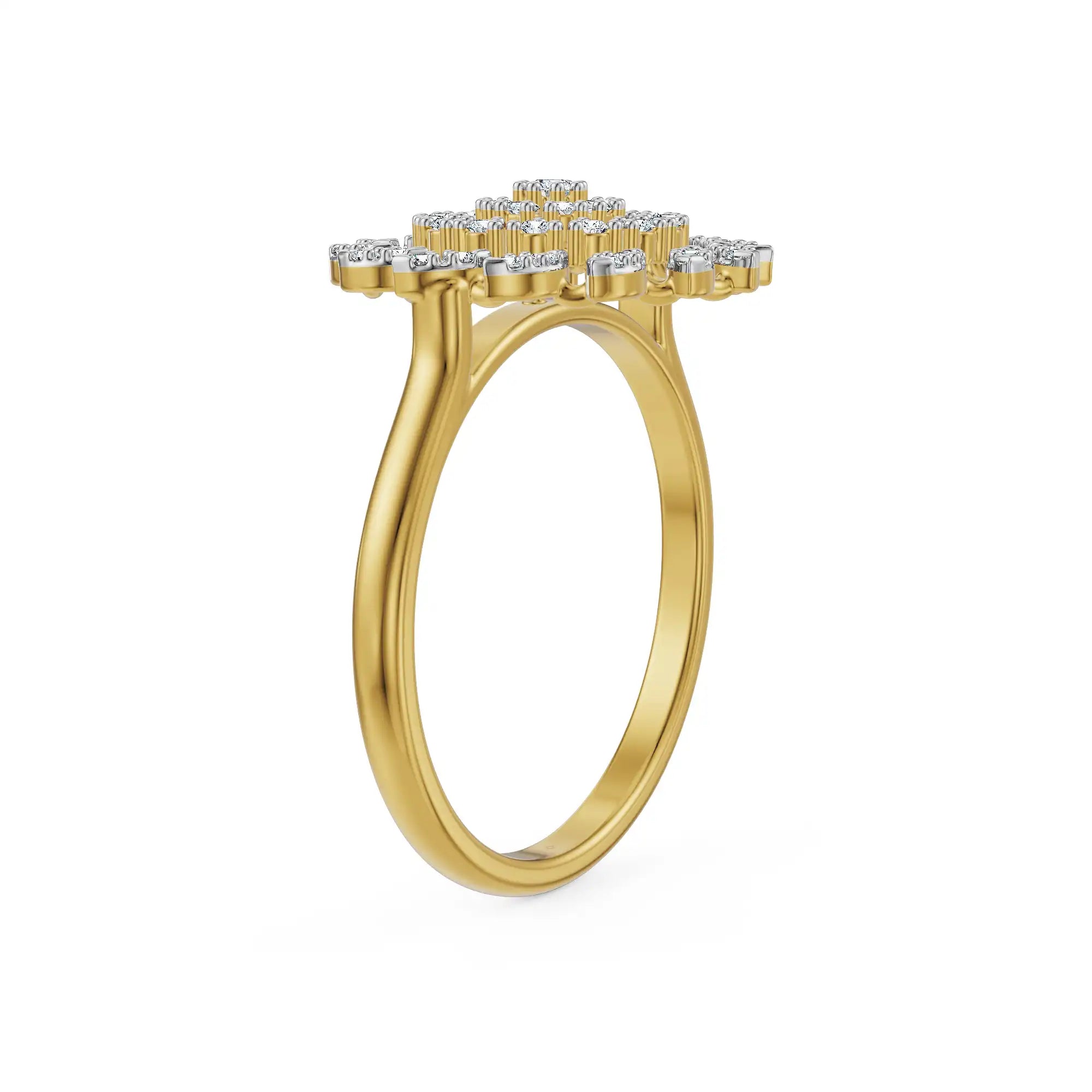 Luminous Cascade Lab Grown Diamond Ring