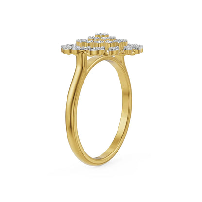 Luminous Cascade Lab Grown Diamond Ring
