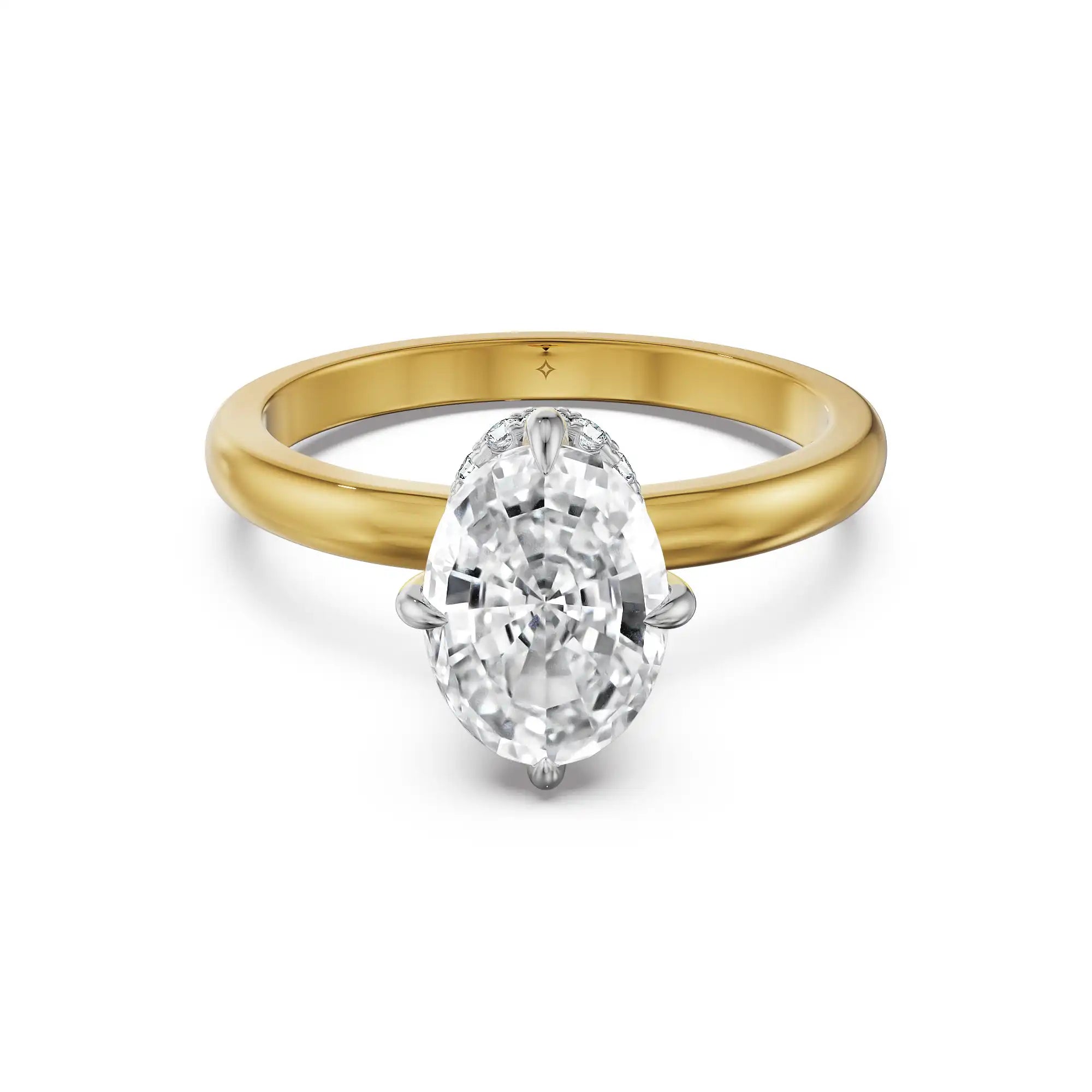 Moval Cut Lab Grown Diamond Ring