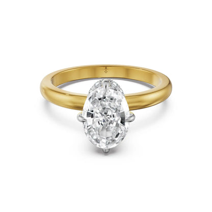 Moval Cut Lab Grown Diamond Ring