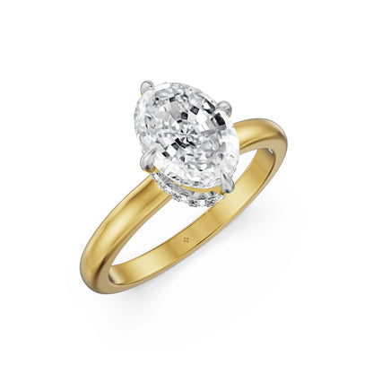 Moval Cut Lab Grown Diamond Ring