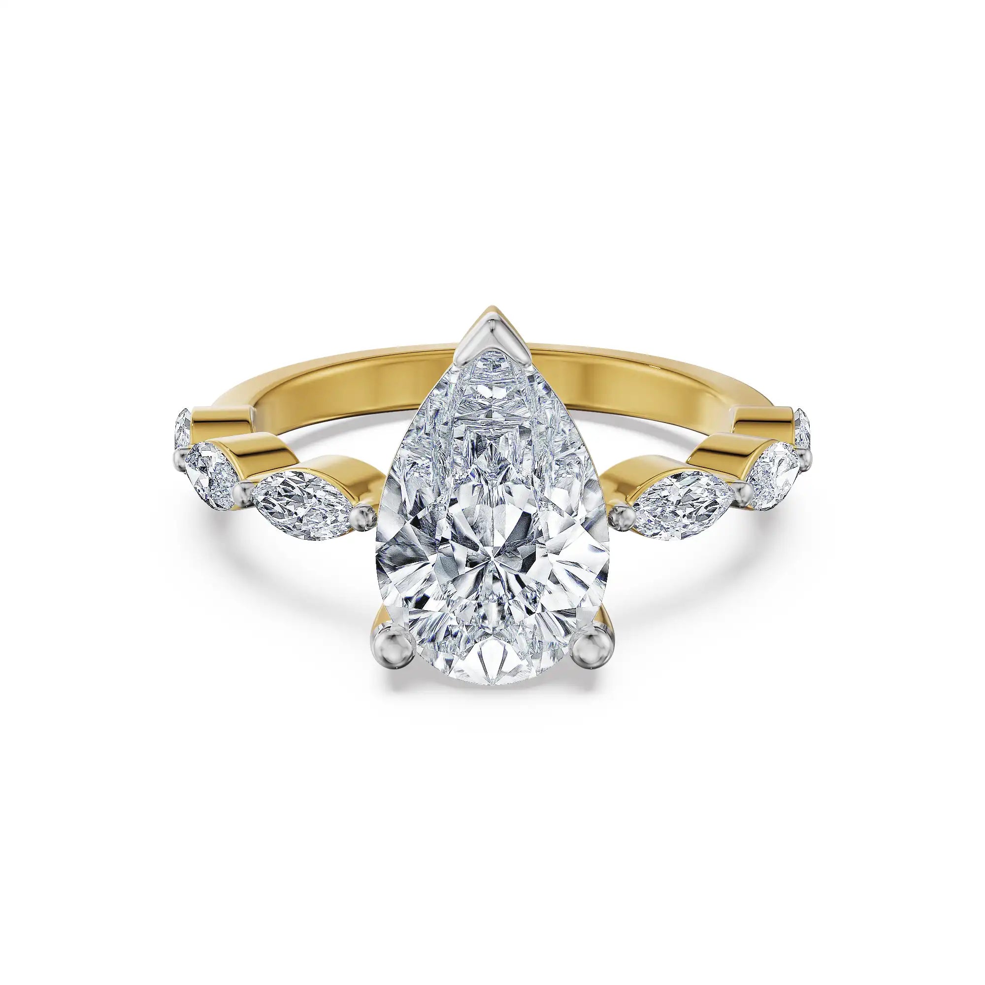 Pear Lumina Lab Grown Diamond Ring