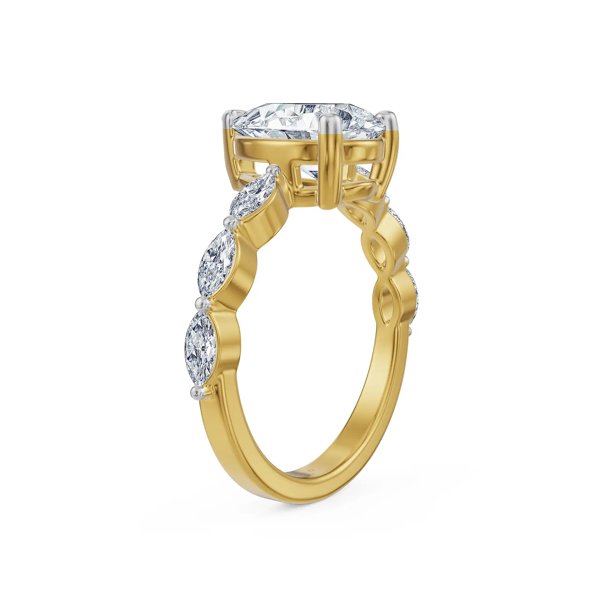 Pear Lumina Lab Grown Diamond Ring