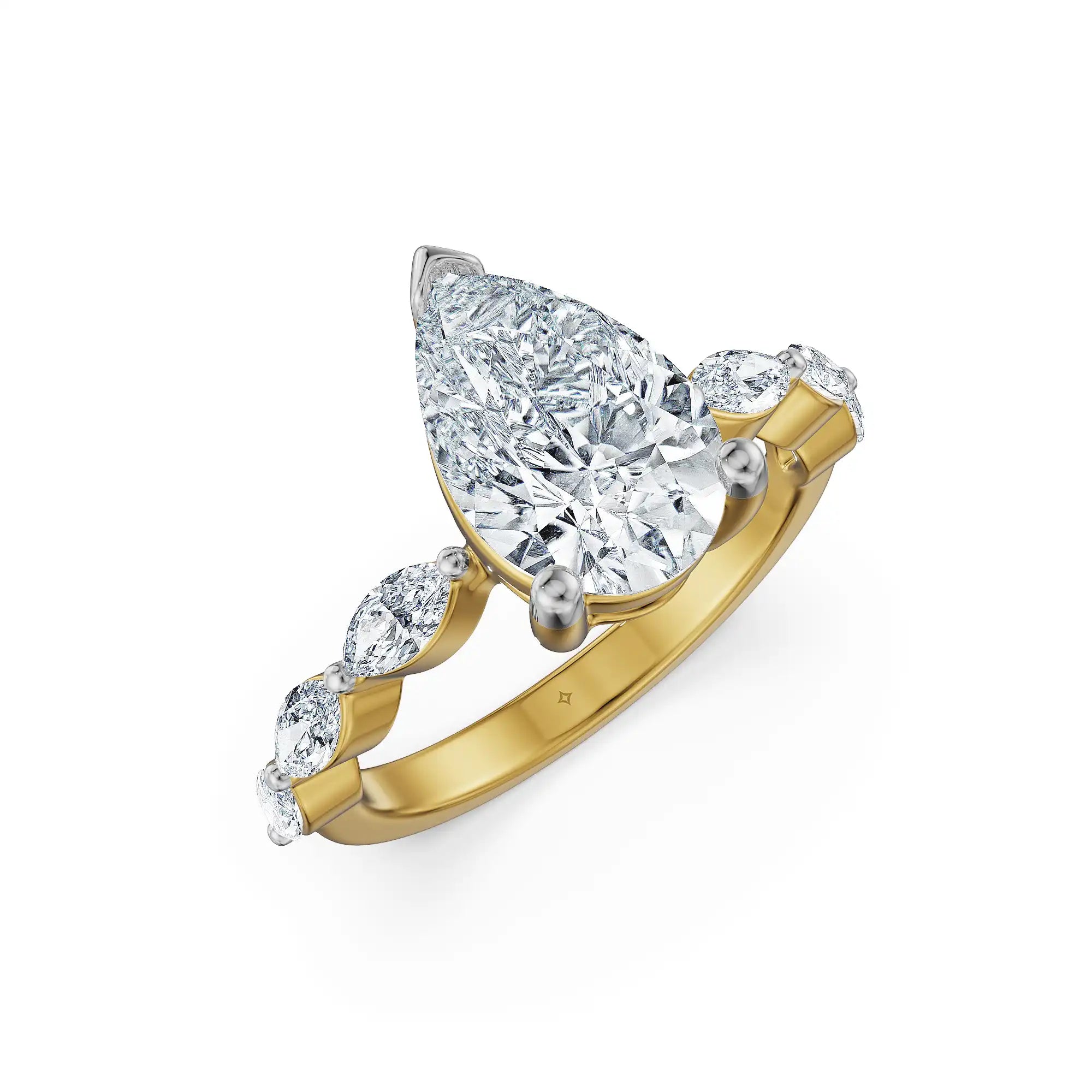 Pear Lumina Lab Grown Diamond Ring