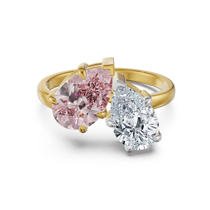 Pear Duo Lab Grown Diamond Ring