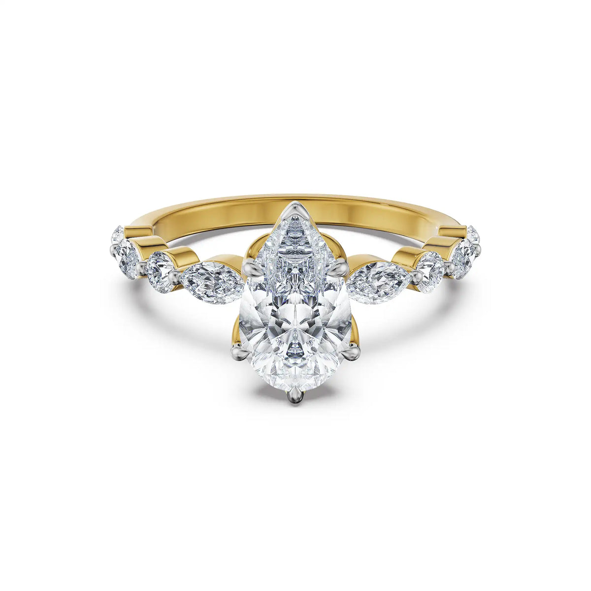 1 CT Pear Lab Grown Diamond Ring