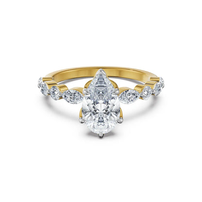 1 CT Pear Lab Grown Diamond Ring