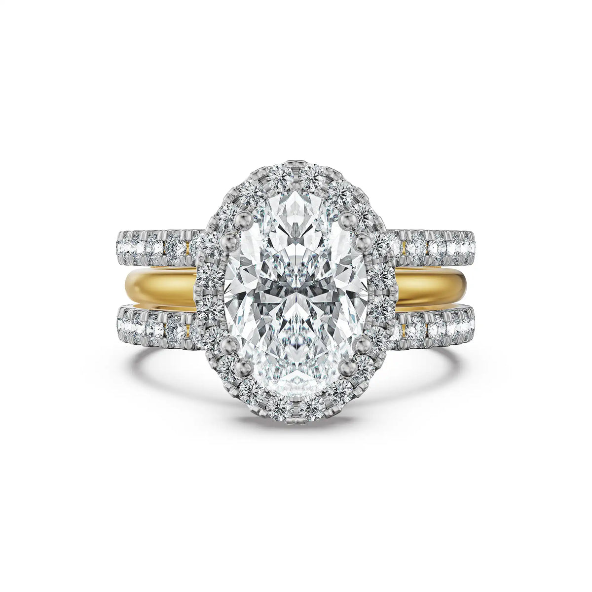 2 CT Oval Stackable Lab Grown Diamond Ring