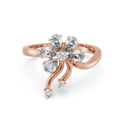 Floral Fantasy Diamond Ring Front View