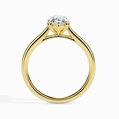 Pear Cut Solitaire Ring Back View