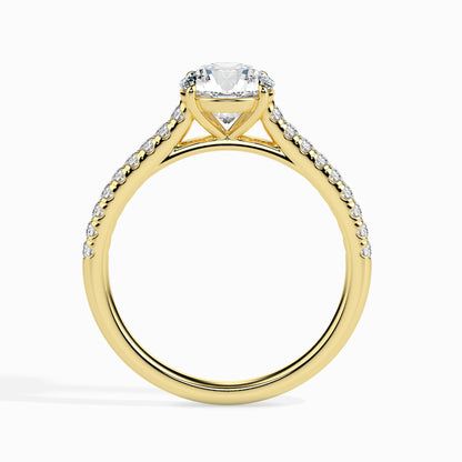 Sparkling Solitaire Diamond Ring Back View in 9KT