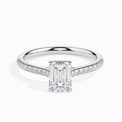 Lab Grown Emerald Cut Solitaire Ring_in-stock