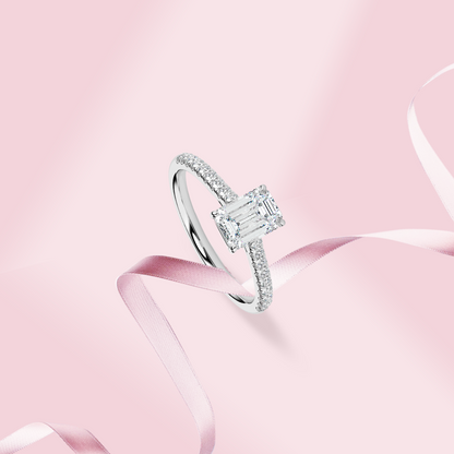 Lab Grown Emerald Cut Solitaire Ring_in-stock