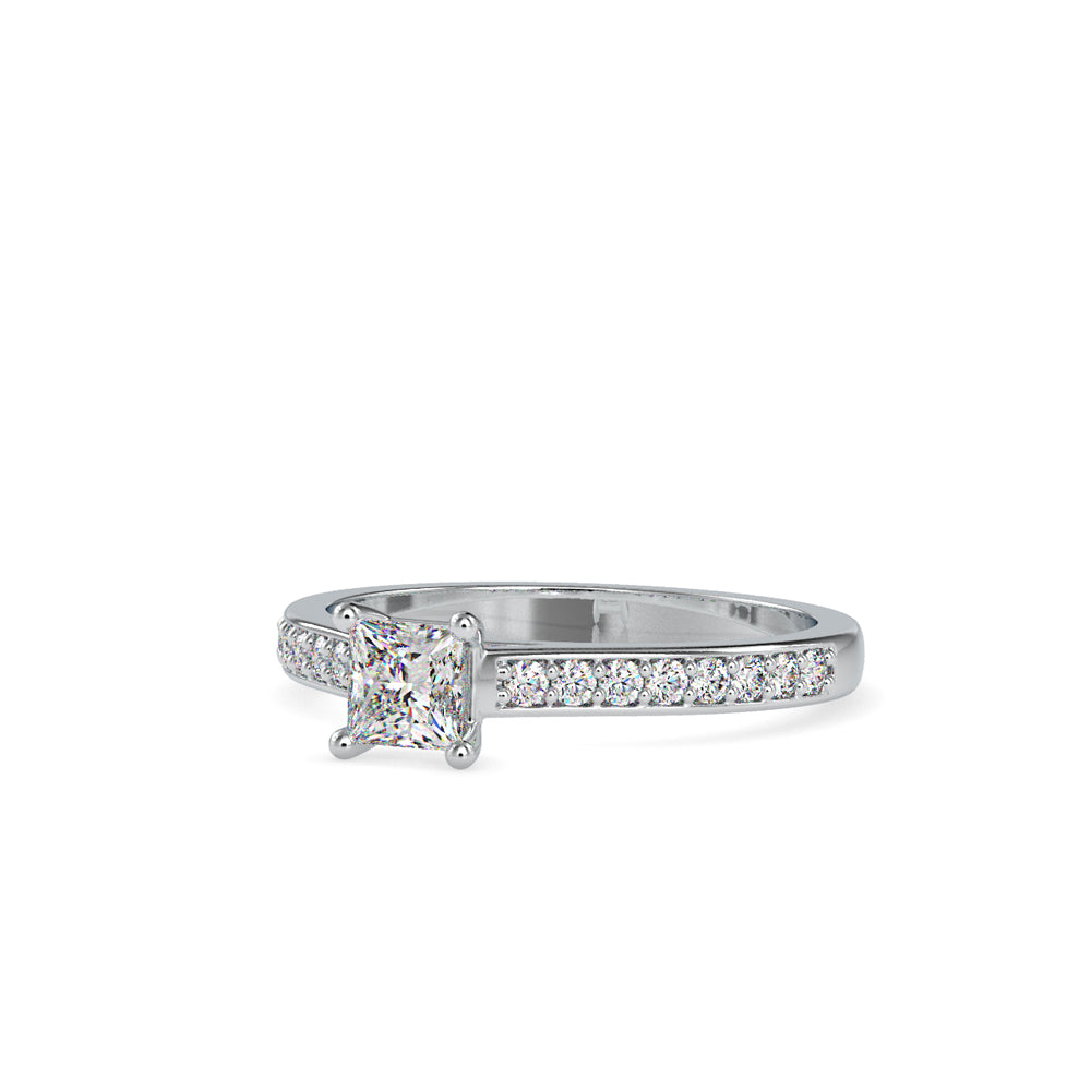 Sparkling Princess Cut Diamond Ring Right view