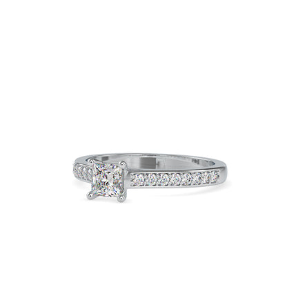 Sparkling Princess Cut Diamond Ring Right view
