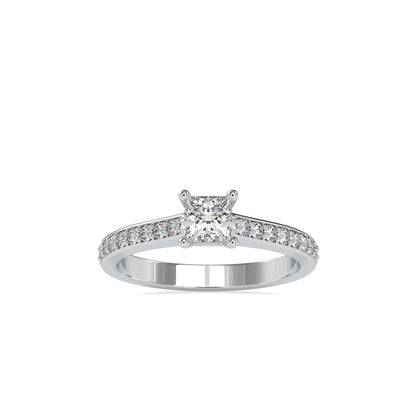 Sparkling Princess Cut Diamond Ring Front view
