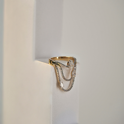 Three Pear Lab Grown Diamond Cocktail Ring