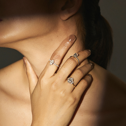 Custom Hexagon Lab Grown Diamond Ring