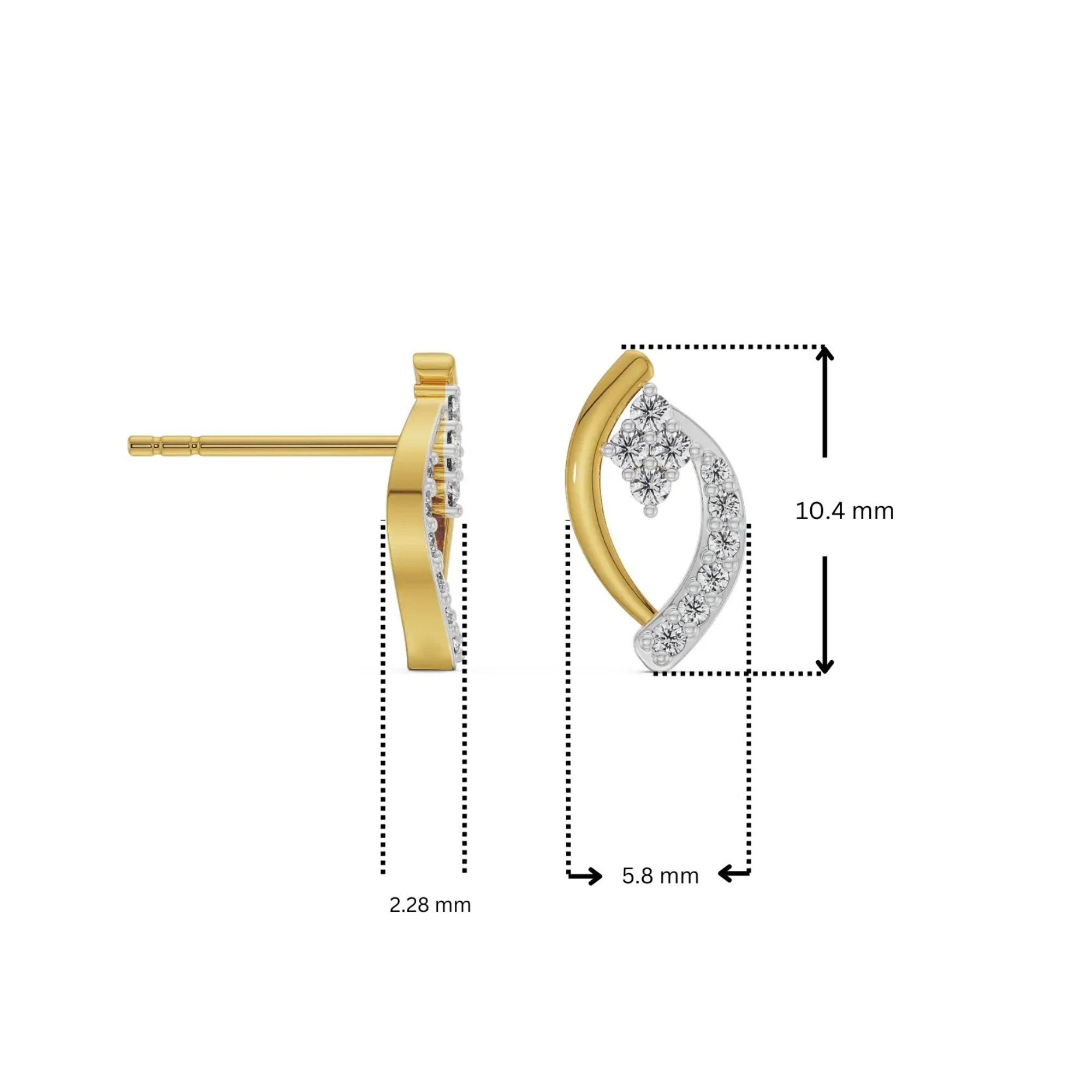 Leaf Symphony Lab Grown Diamond Studs
