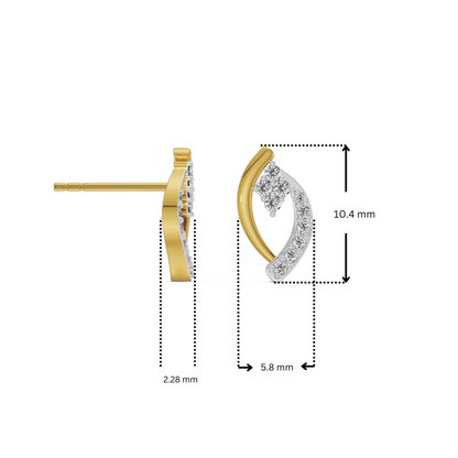 Leaf Symphony Lab Grown Diamond Studs