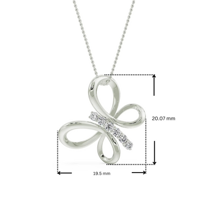 Dimension Guide for Lab Grown Diamond Butterfly Dream Pendant