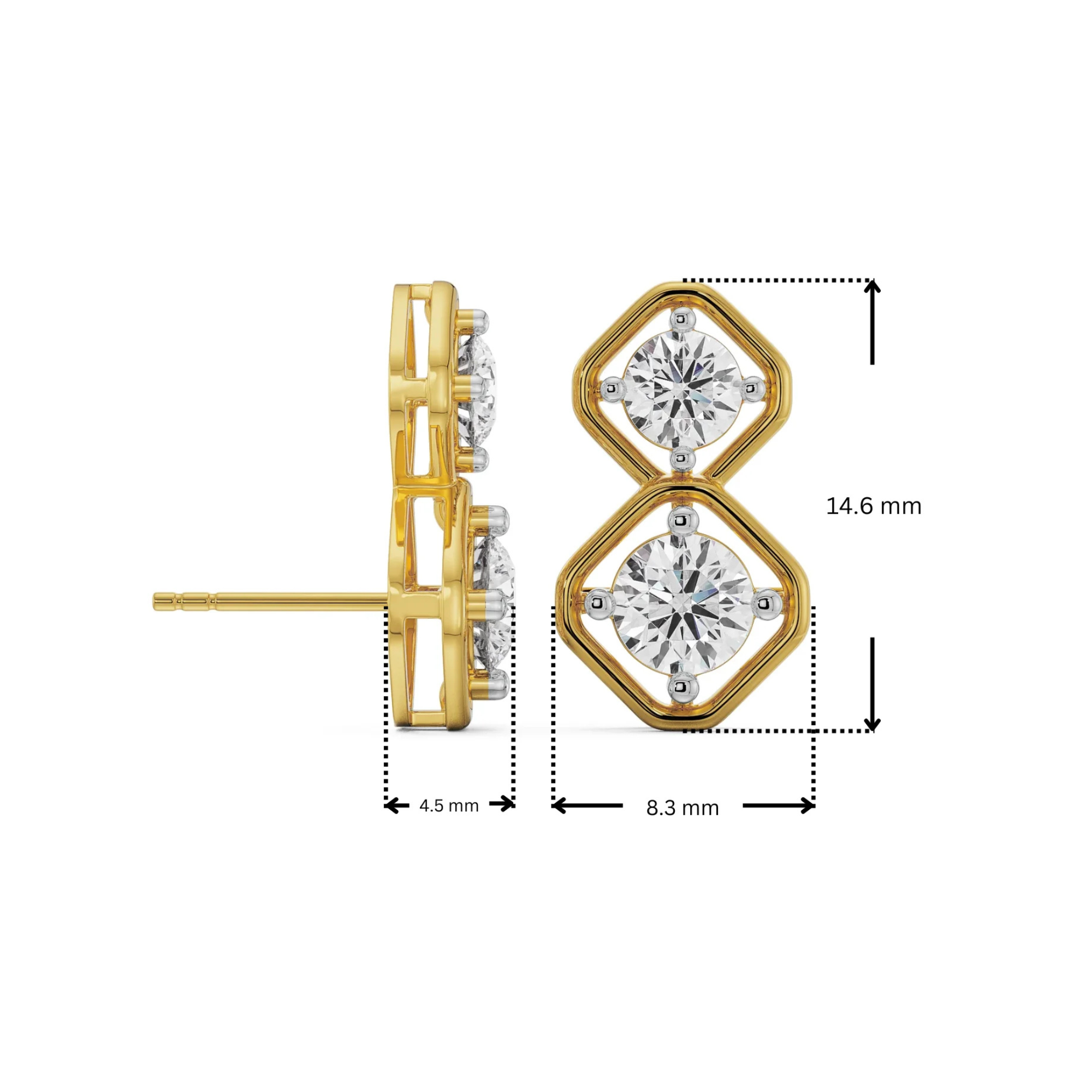 Interwined Lab Grown Diamond Encrusted Drops