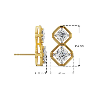 Interwined Lab Grown Diamond Encrusted Drops