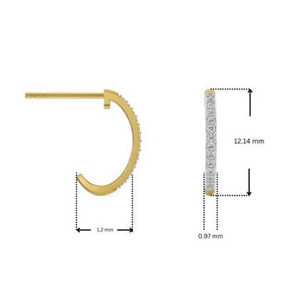 Semi Round Lab Grown Diamond Hoops_in-stock