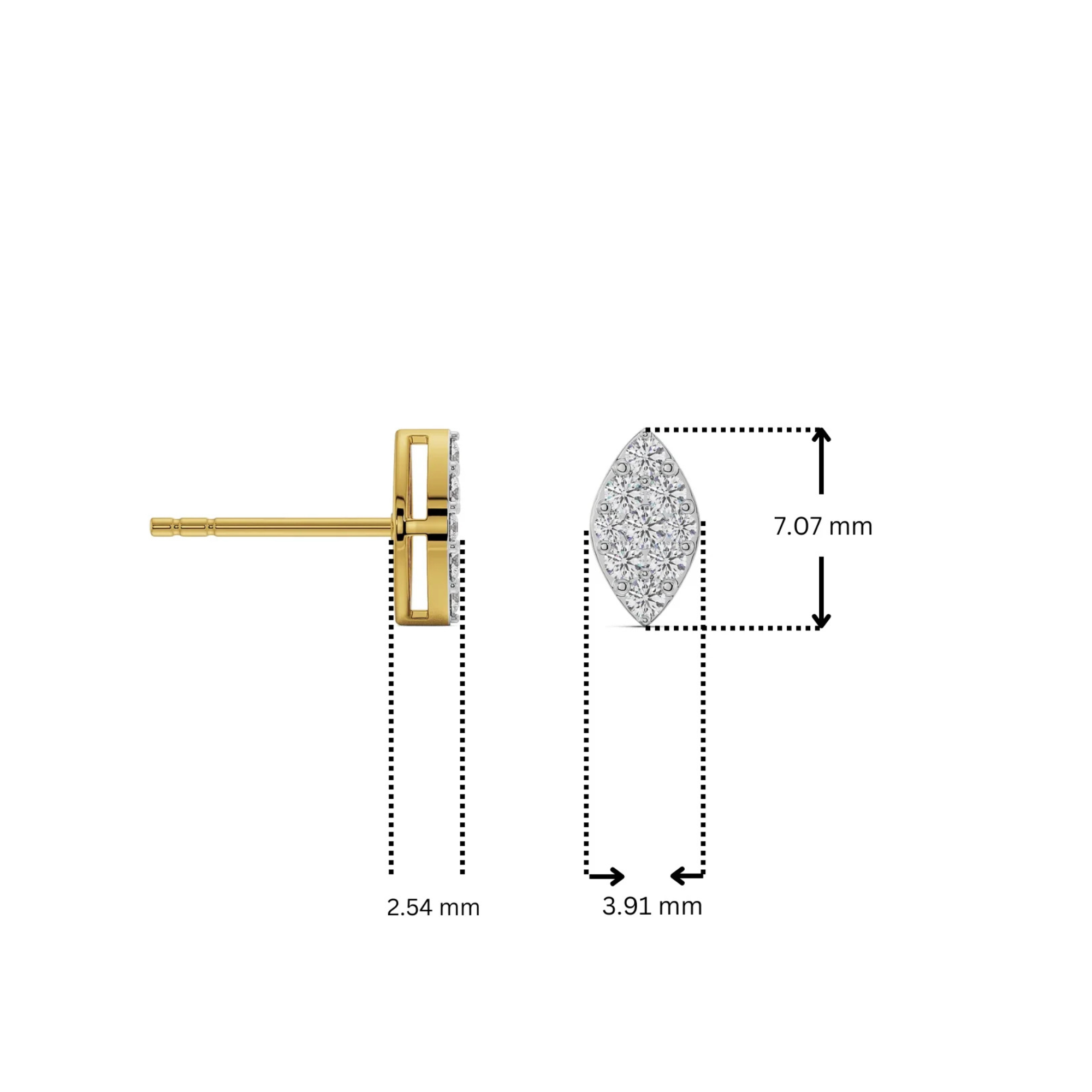 Leafy Delight Lab Grown Diamond Studs