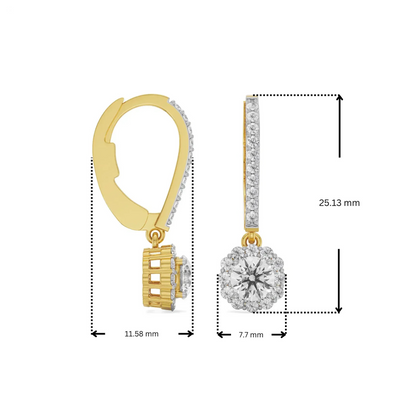 Round Halo Lab Grown Diamond Dangler Earrings_in-stock