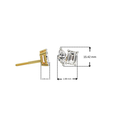 Duo Solitaire Lab Grown Diamond Studs_in-stock