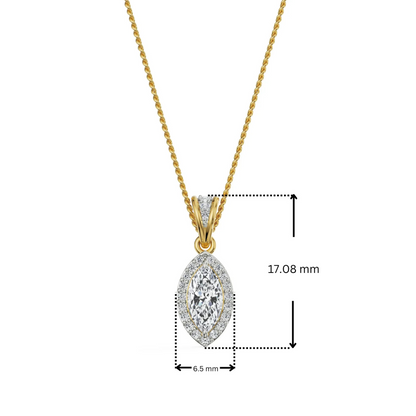 0 5 CT Marquise Halo Lab Diamond Pendant_in-stock